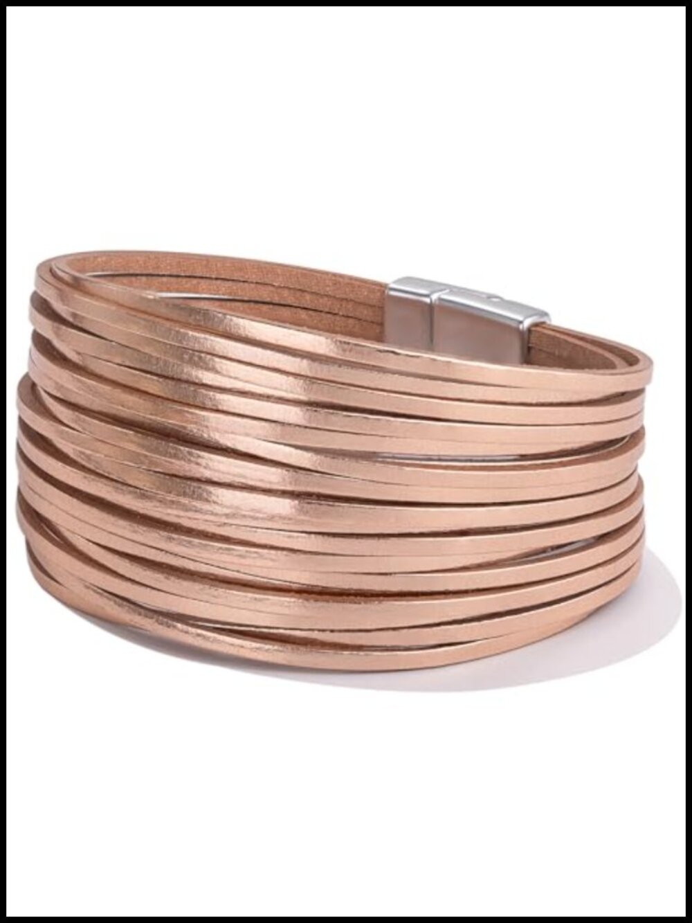 Stackable Boho Chunky Leather Wrap Bracelets Layered Western Hippie Cuff